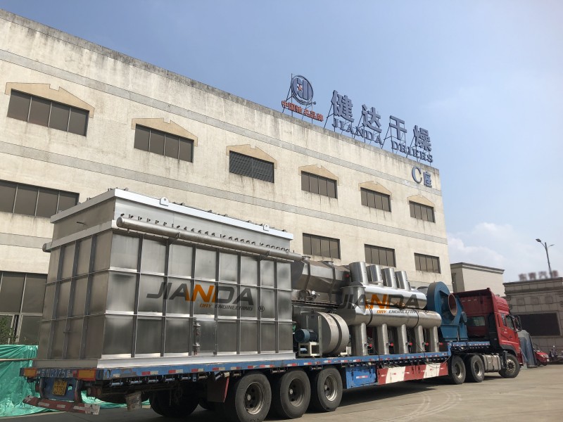 衣康酸專用ZLG-9×1.5流化床冷卻系統發往新疆